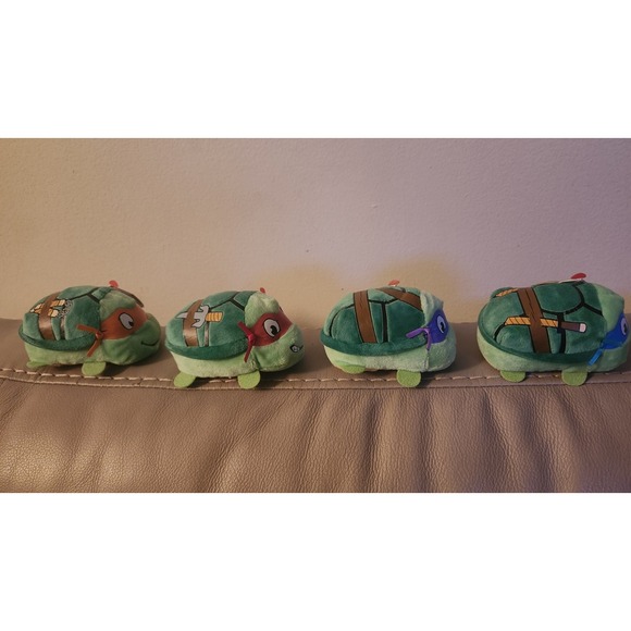 TMNT Set of 4 Teeny Ty Beanie Babies 2016 Plush Ninja Turtles W/ Tags Like New - Picture 4 of 9